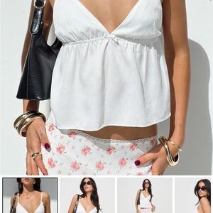 White Sleeveless Top